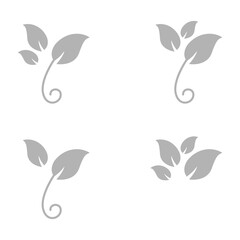 Fototapeta premium leaves icon on a white background, vector illustration