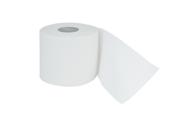 Toilet paper isolated on transparent background with png.