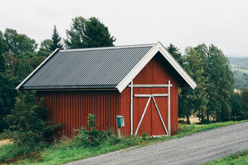 Fototapeta na wymiar From the rural landscape of Toten, Norway, in early fall.