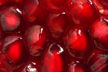 Close-up of pomegranate seeds