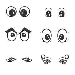 Simple minimalist design, bundle of varied eye icon sets