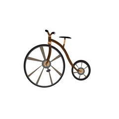 Vector illustration of historical high-wheel vintage Bicycle.
