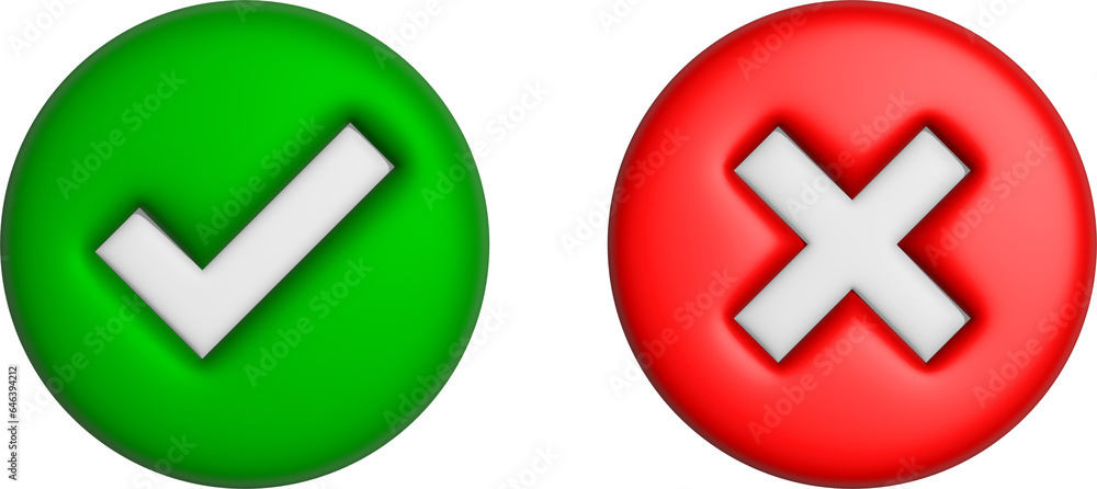 Aufkleber 3d rendering check mark icon. illustration with shadow isolated on white.