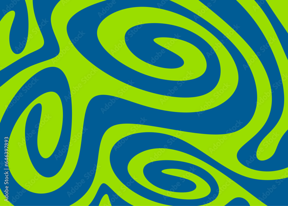 Poster abstract background with colorful curly lines pattern