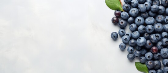 Blueberries isolated on a isolated pastel background Copy space for designer