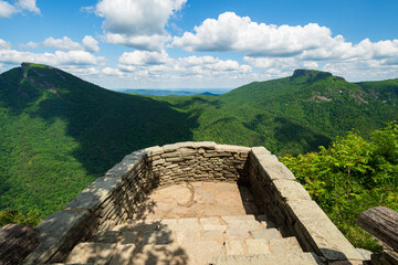 Fototapeta na wymiar Wiseman's View Scenic Overlook at Linville Gorge, North Carolina