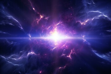 Luminous celestial plasma illuminating the cosmos. Generative AI