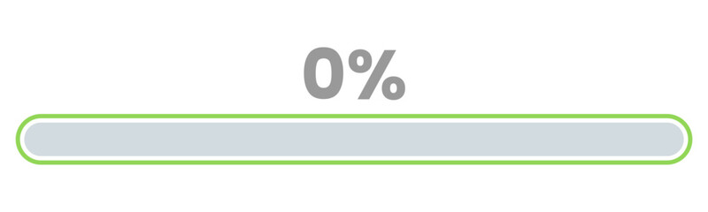 0% Loading. 0% progress bar Infographics vector, 0 Percentage ready to use for web design ux-ui