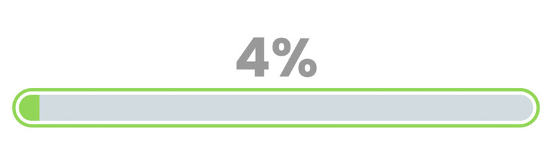 4% Loading. 4% progress bar Infographics vector, 4 Percentage ready to use for web design ux-ui