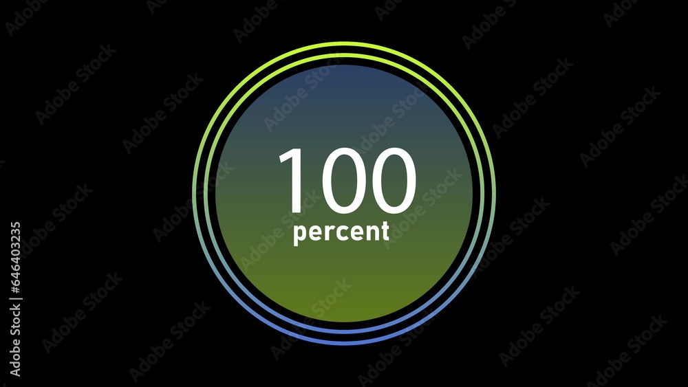 Poster loading transfer download animation 0-100 futuristic - hud elements and counter. 3d animation.