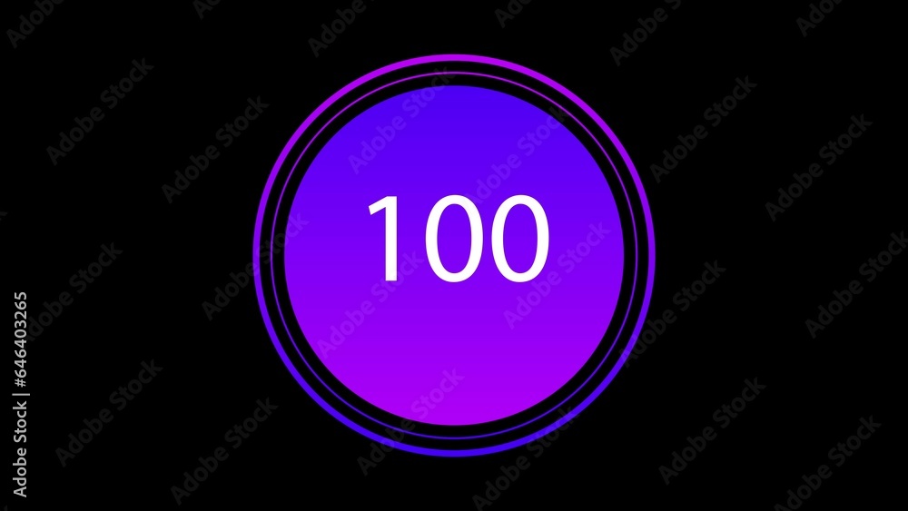 Poster loading transfer download animation 0-100 futuristic - hud elements and counter. 3d animation.