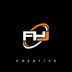 FHJ Letter Initial Logo Design Template Vector Illustration