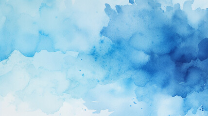 Fototapeta na wymiar Abstract blue watercolor background.Hand painted watercolor. Generative AI
