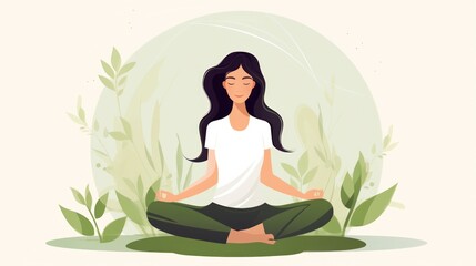 Obraz na płótnie Canvas Design template for yoga and meditation