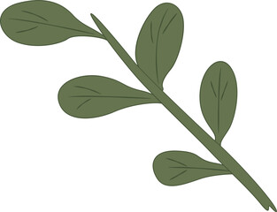 Vector Leaf Illustration Element