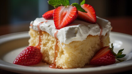 Tres leches cake, Mexico and Latin America traditional food