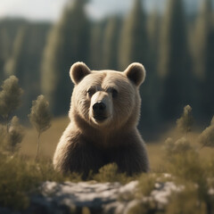 Obraz premium Osezno en un bosque 