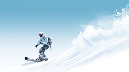 Naklejka na ściany i meble Snowboarding sport design