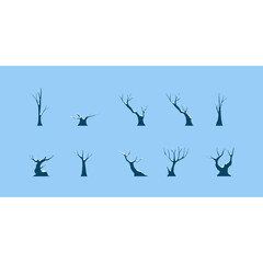 Winter Tree Falling Snow