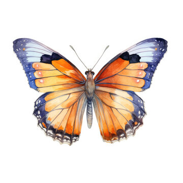 Watercolor viceroy butterfly. Generative Ai