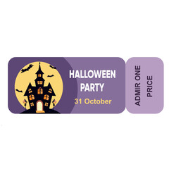 Halloween Party Ticket, Horrible Evening, House