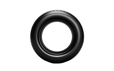 Bike Tire Isolated on a Transparent Background PNG. Generative AI