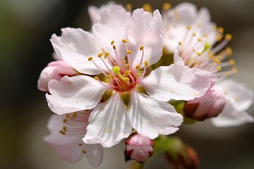 closeup of a cherry blossom flower