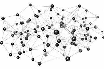 点と線が網目のように繋がったSNSやネットワークのイメージ「AI生成画像」