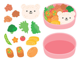 キャラ弁 くまちゃんセット