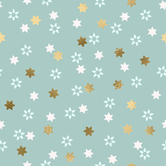 weihnachtliche nahtlos Muster mit Gold