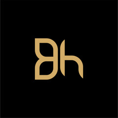 BH Letter Initial Logo Design Template Vector Illustration