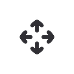 Move icon. Control button. Extend. Resize icon. Enlarge button. Crossroads. Direction movement. Move symbol. Repulse icon. Push away sign. Direction arrows. Arrows. Moving. Drag and drop. Position 