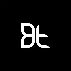 BT Letter Initial Logo Design Template Vector Illustration