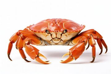 Crab illustration, white background. Generative AI