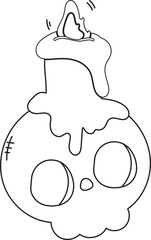 Halloween  cartoon spooky ghost