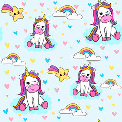 Cute Unicorn Horse Cartoon Image Decoration Paper Gift colorful cute popular decorative paper pictures fashion clothes children adults boys and girls hand drawn seamless