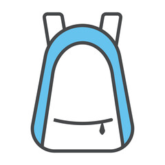 Backpack icon vector on trendy design