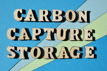 Carbon Capture Storage, words as banner headline