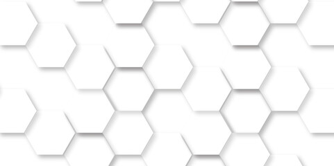 Abstract white background with  hexagons. Abstract hexagon polygonal pattern background vector. seamless bright white abstract honeycomb background.