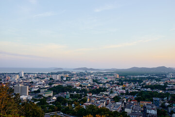 Fototapeta premium Aerial view of Phuket Town in Thailand.