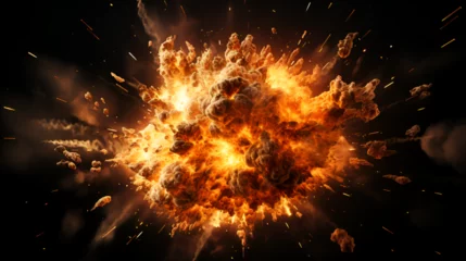 Foto op Canvas realistic explosion on transparent background © Tendofyan
