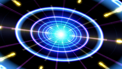 Data Tunnel digital Internet cable information space CG illustration