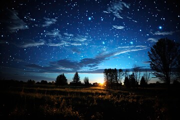 Starring night reveals constellations in cosmic dance., generative IA