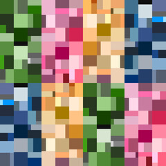 Abstract colorful Pixel Art Square, Mosaic