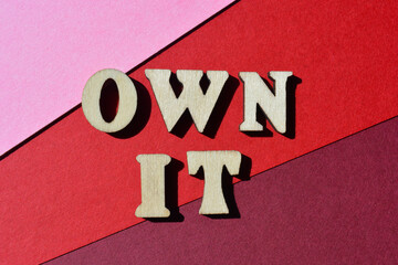 Own It, phrase as banner headline © Josie Elias