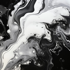 abstract black and white liquid background