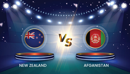 Cricket world cup 2023 team vs team broadcast template design
