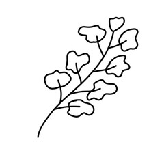 Tree flowers drawing nature elements
