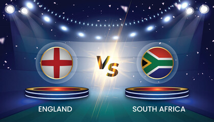 Cricket world cup 2023 team vs team broadcast template design