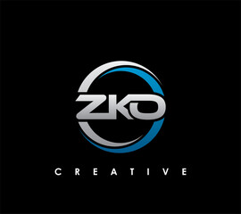 ZKO Letter Initial Logo Design Template Vector Illustration